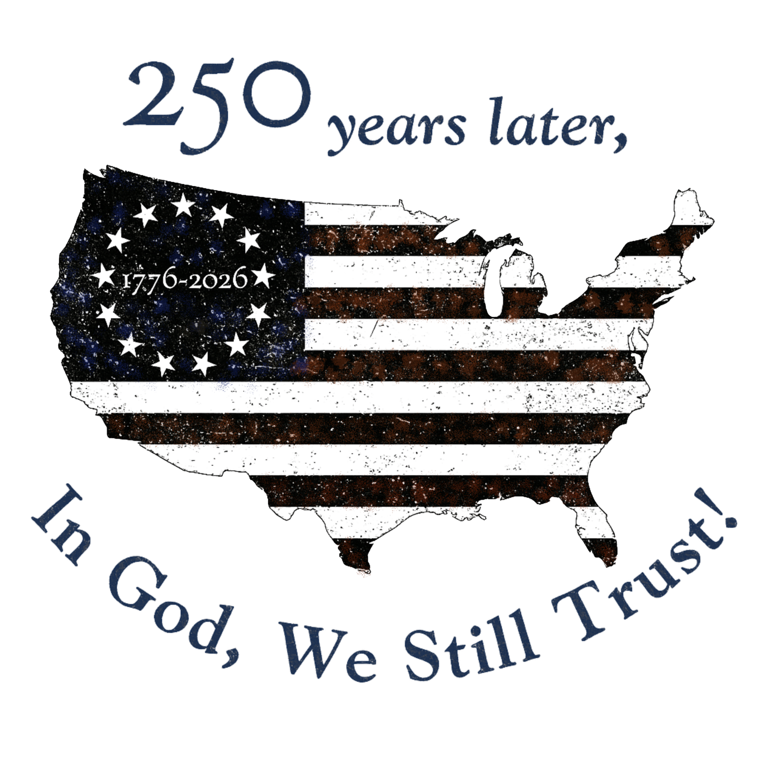 America 250 1776 graphic design