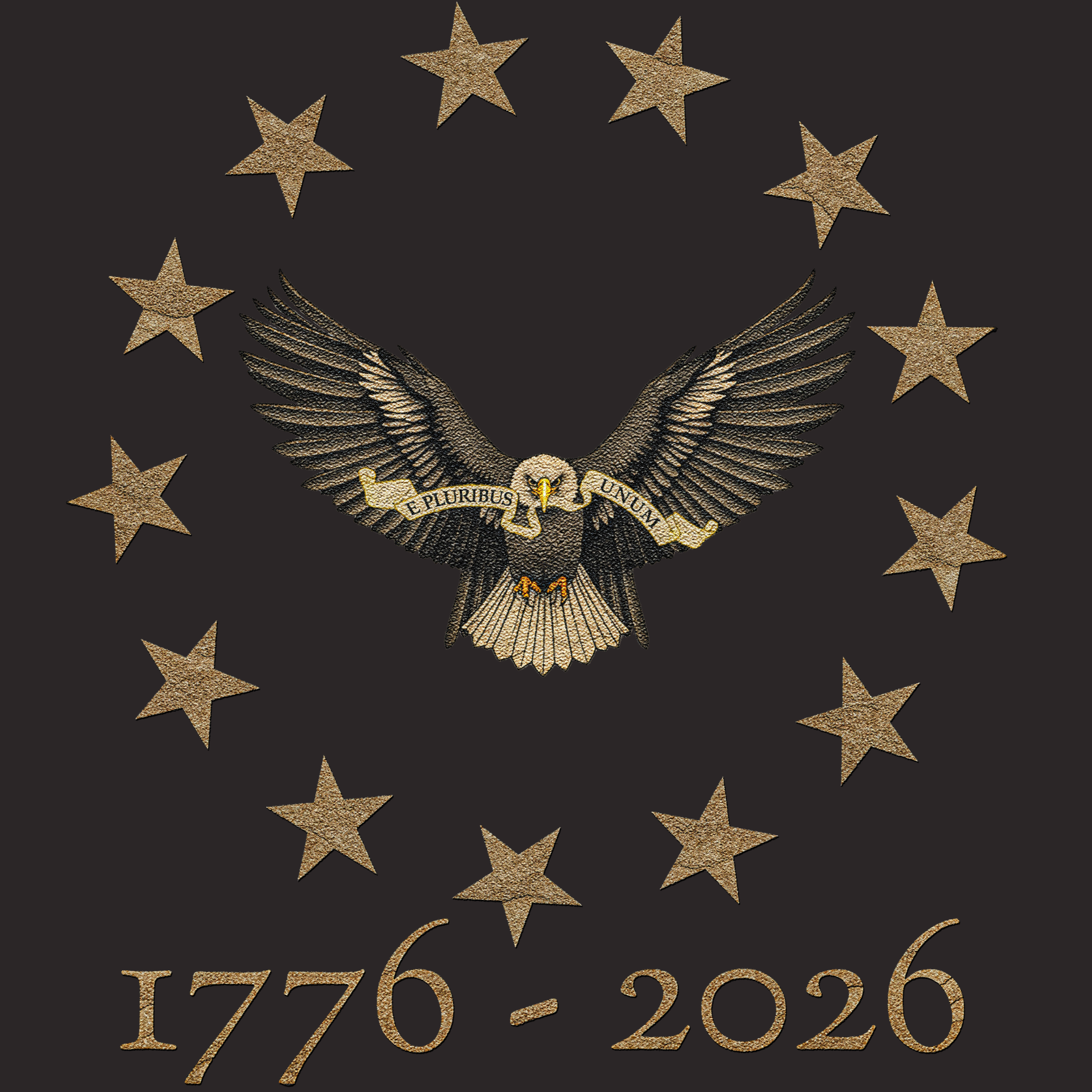 American eagle 1776 250th anniversary design