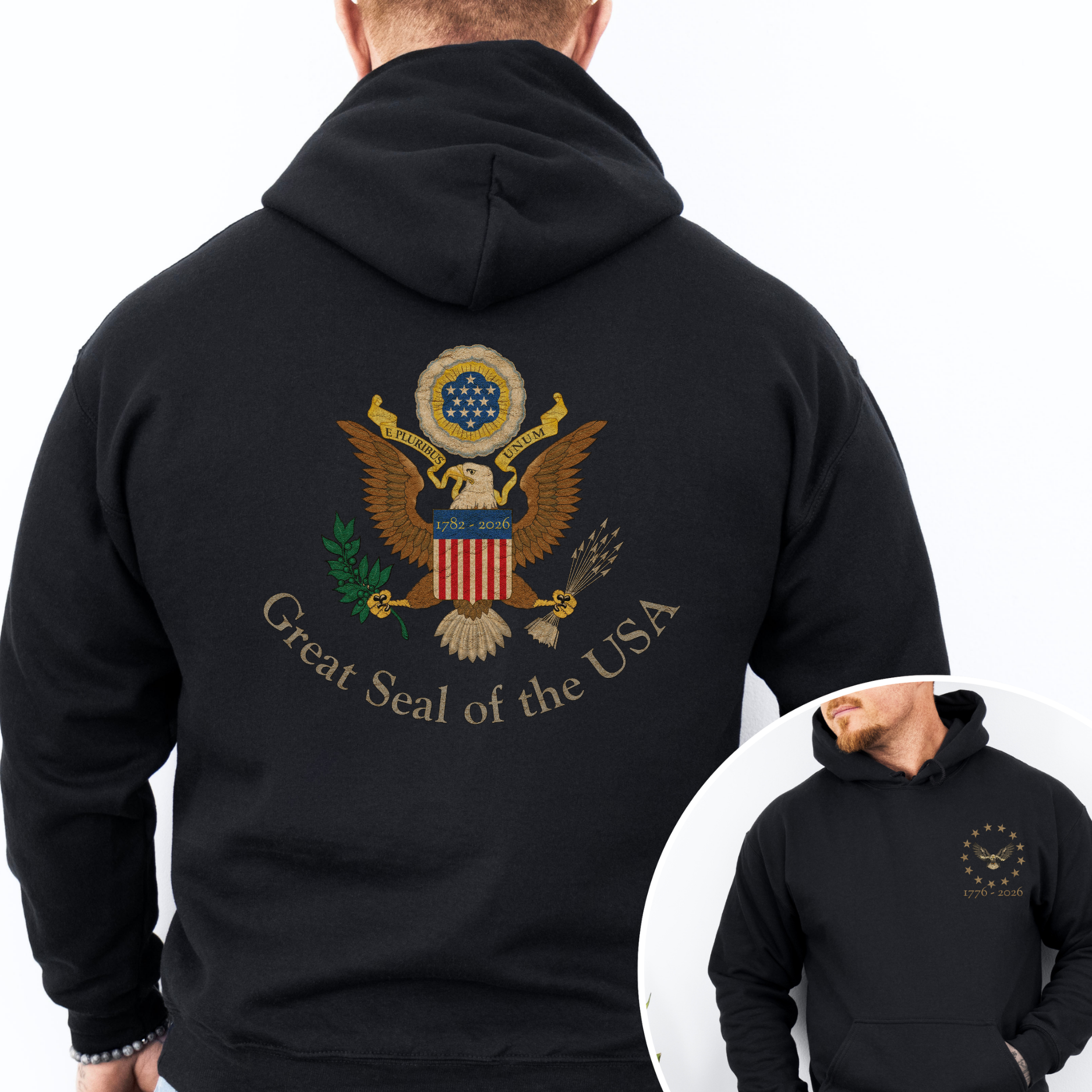 America 250 graphic design pullover sweatshirt