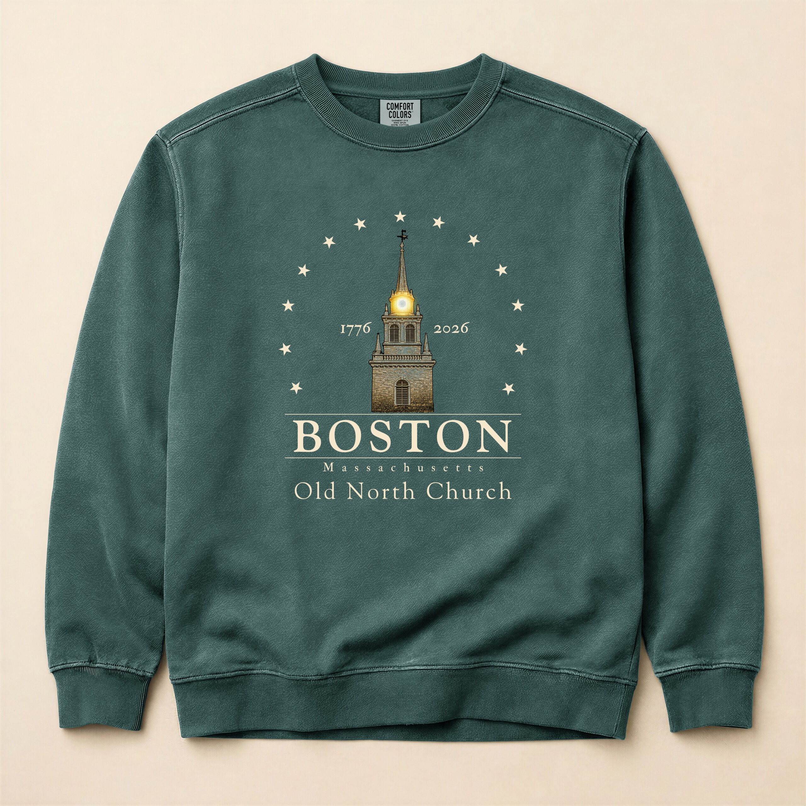 Blue Spruce Boston 1776 Old North Church Sweatshirt