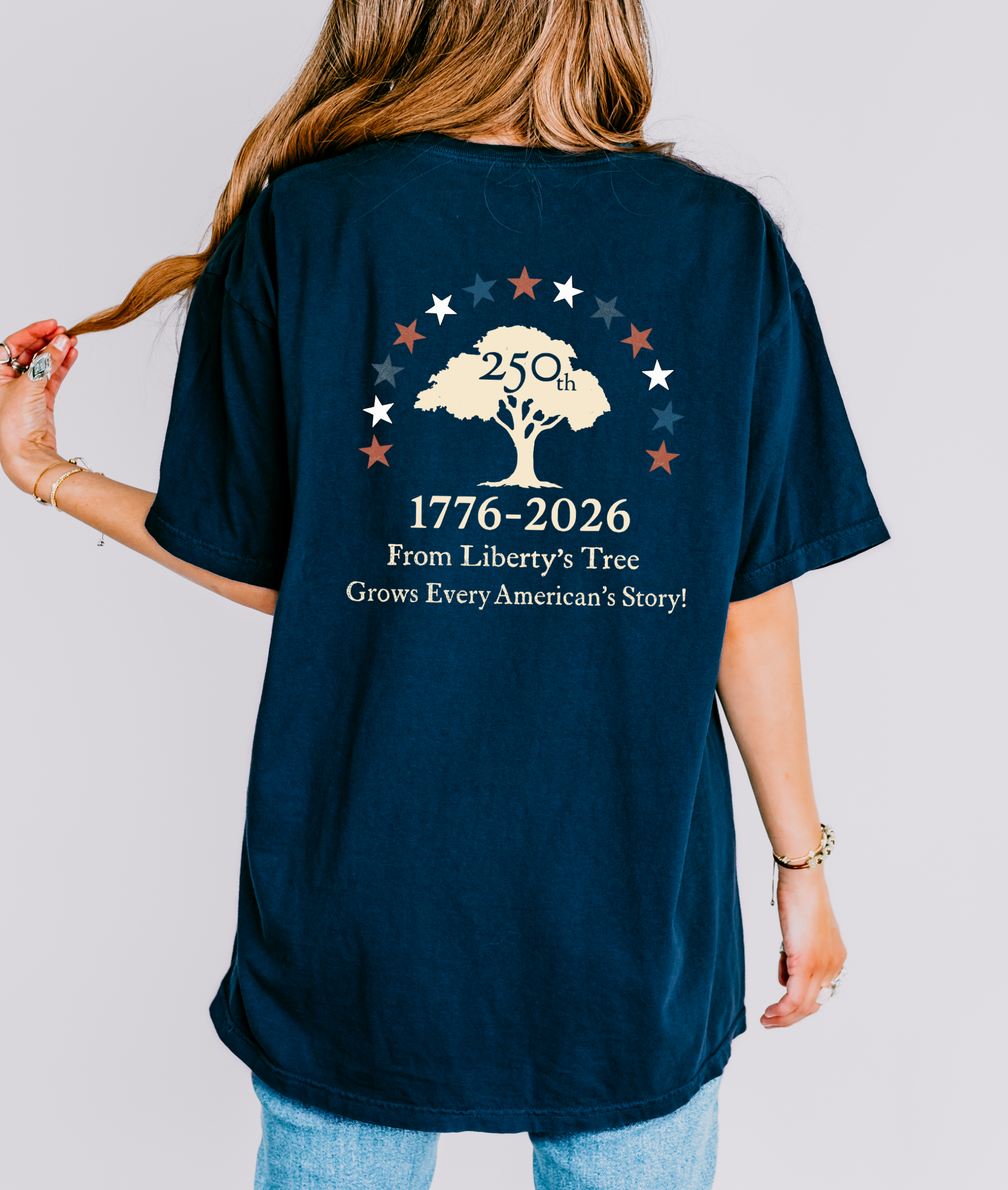 Liberty Tree July 4th America 250 T-Shirt