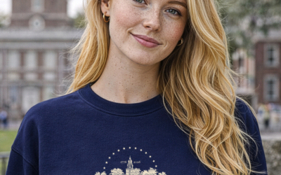Vintage Philadelphia Patriotic Sweatshirt USA 1776-2026