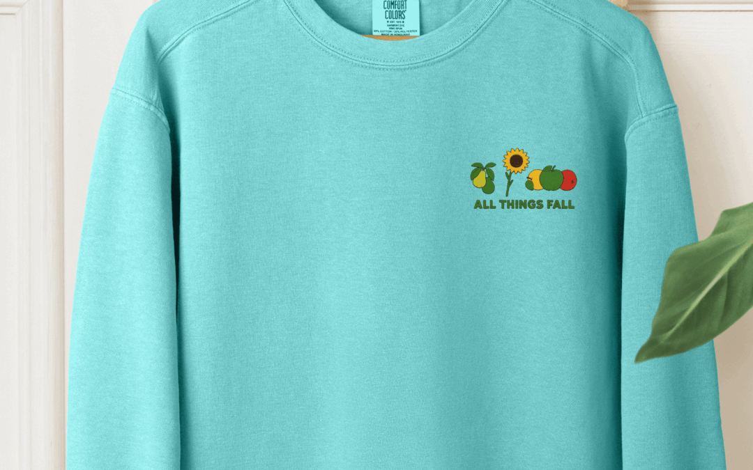 Comfort Colors Fall Embroidered Sweatshirt