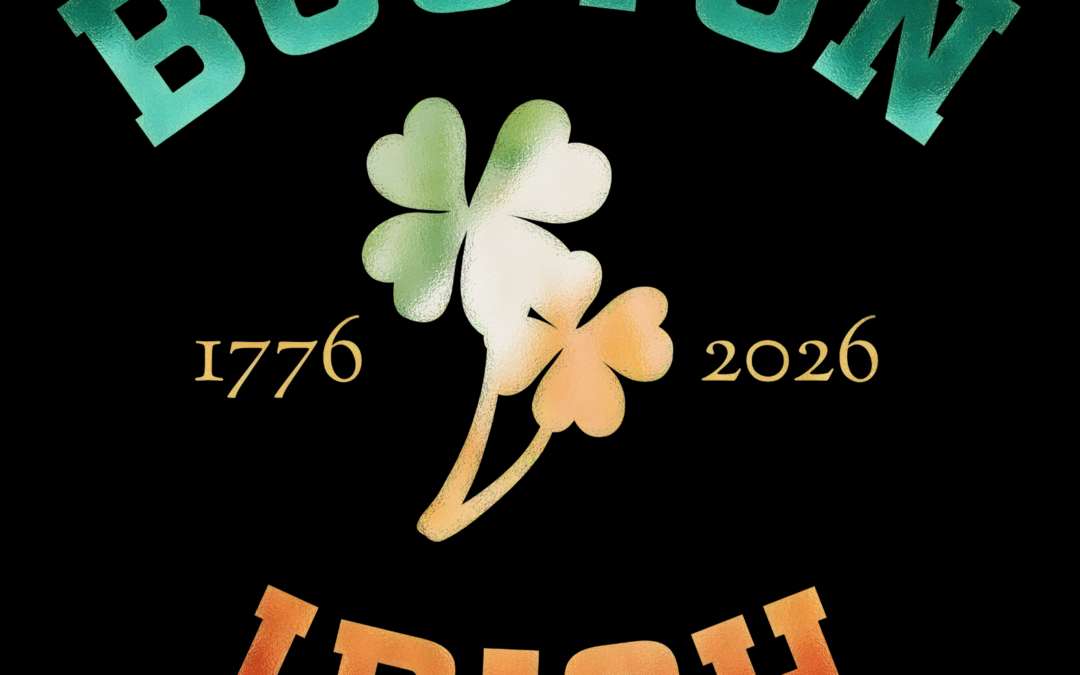 Vintage Ireland Sweatshirt with 1776 Boston Irish Shamrock Design